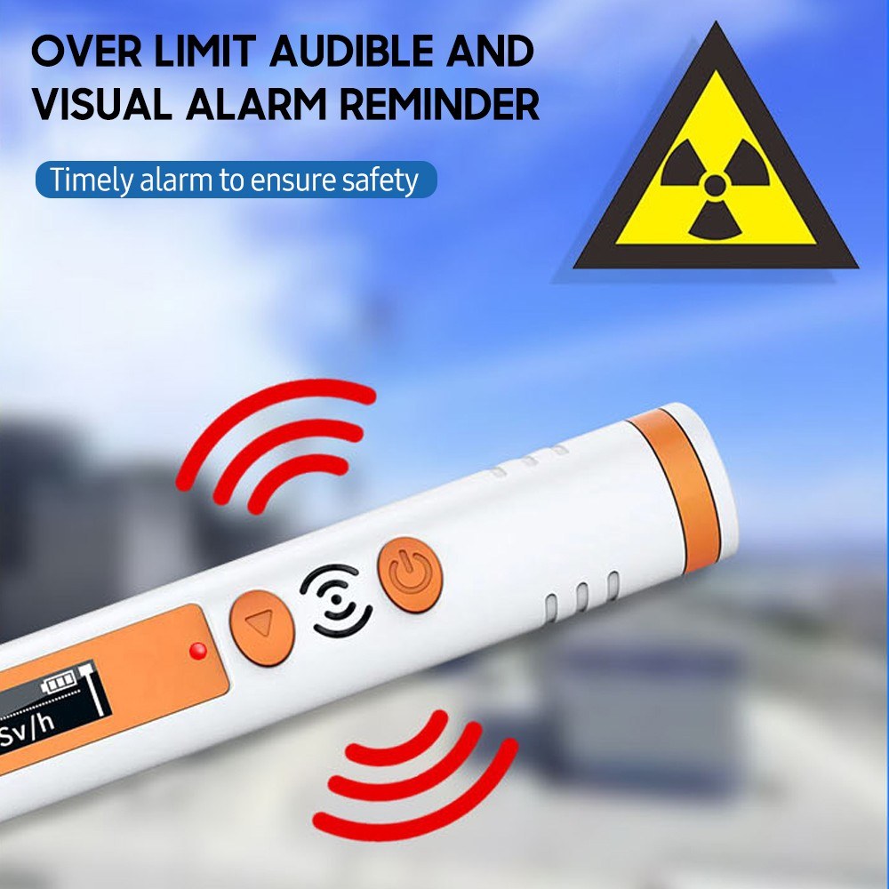 Portable Geiger Counter Nuclear Radiation Detector with Sound & Light Alarm - Measures Cumulative, Instantaneous & Average Dose Rates for X, Y, Beta Rays