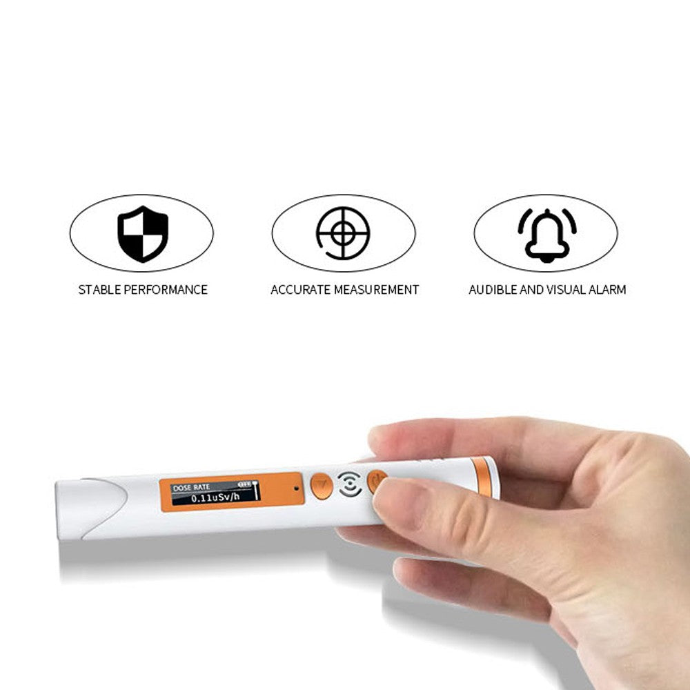 Portable Geiger Counter Nuclear Radiation Detector with Sound & Light Alarm - Measures Cumulative, Instantaneous & Average Dose Rates for X, Y, Beta Rays
