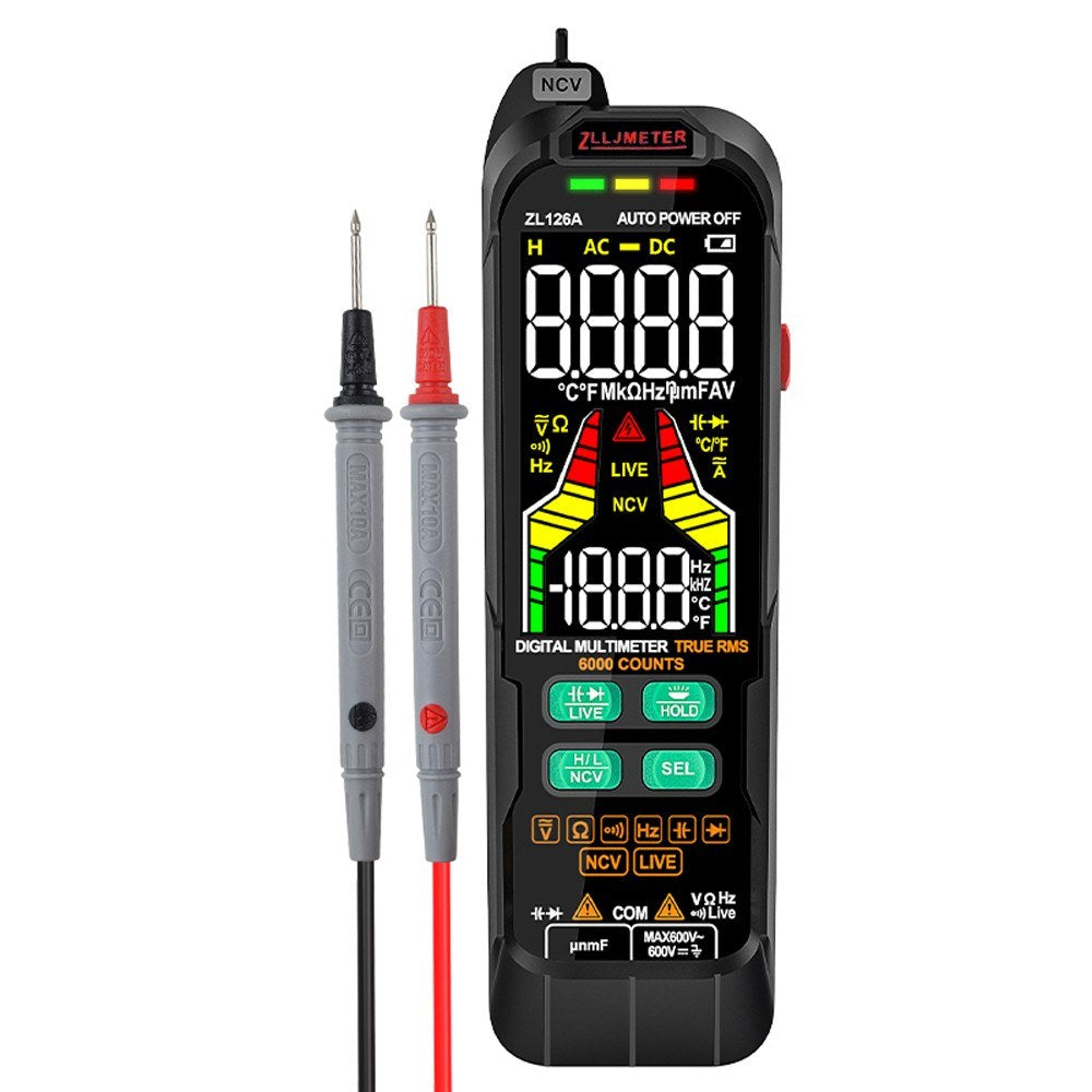 Professional Digital Multimeter True RMS AC/DC Voltage Capacitance Temp Tester