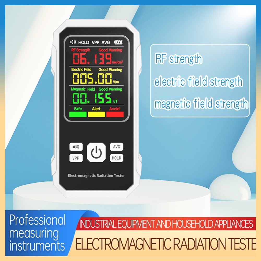 Multifunctional EMF Detector: Electric & Magnetic Field Tester with Sound Alarm