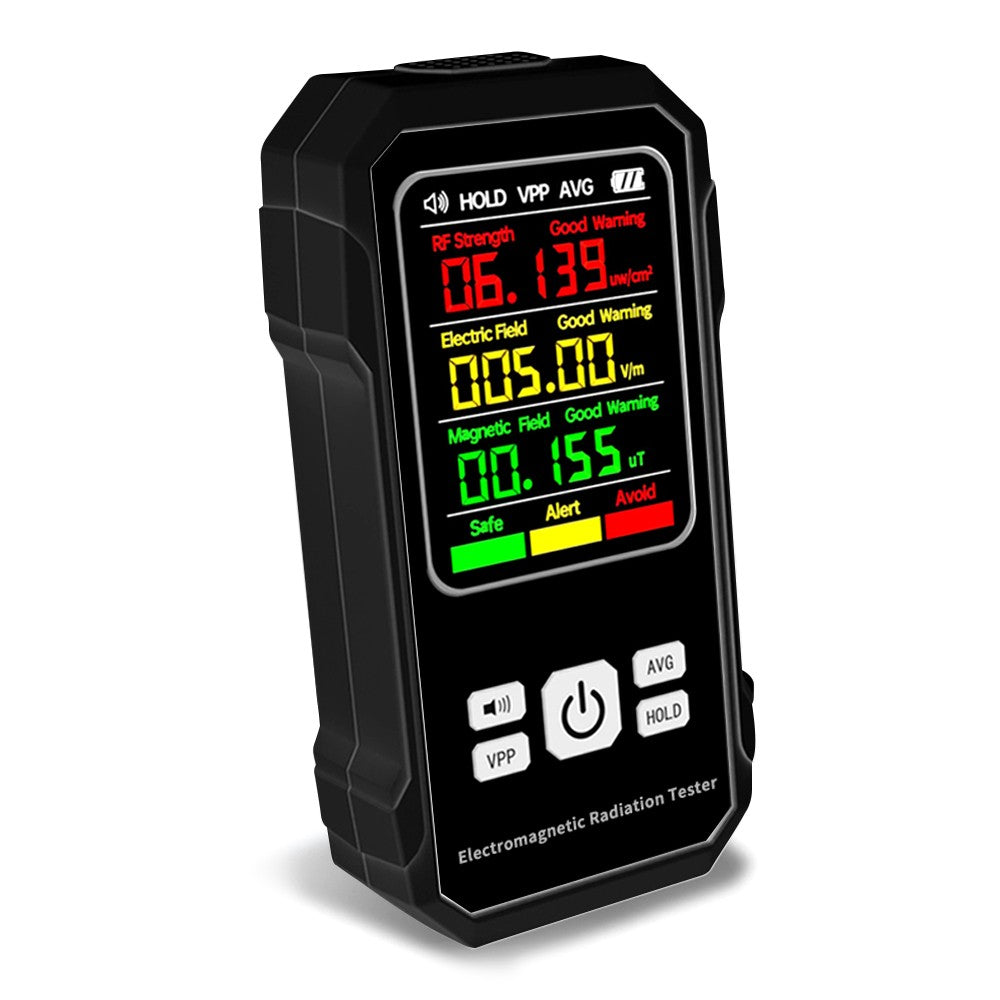 Multifunctional EMF Detector: Electric & Magnetic Field Tester with Sound Alarm