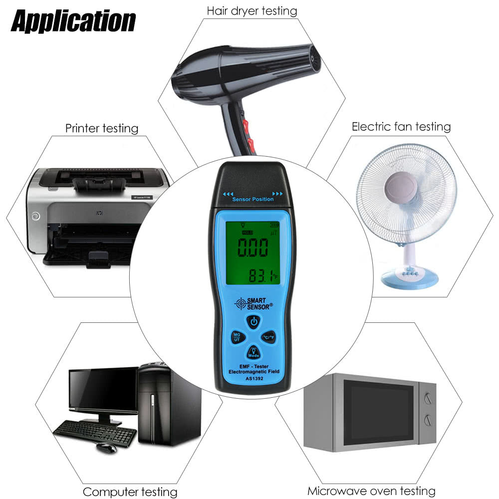 Handheld Digital LCD EMF Meter & Radiation Detector