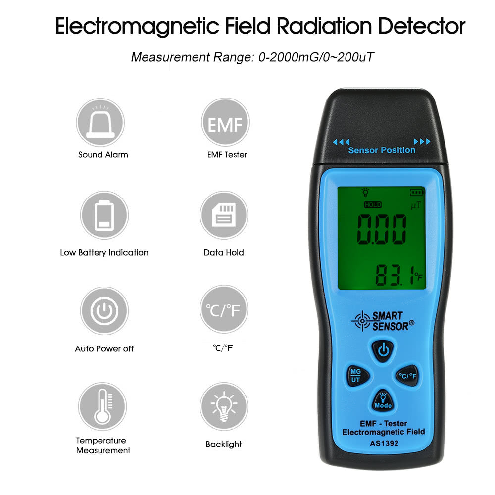 Handheld Digital LCD EMF Meter & Radiation Detector