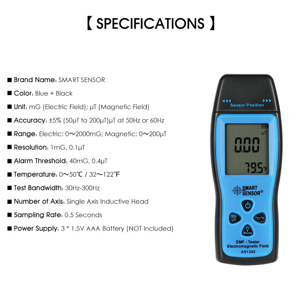 Handheld Digital LCD EMF Meter & Radiation Detector