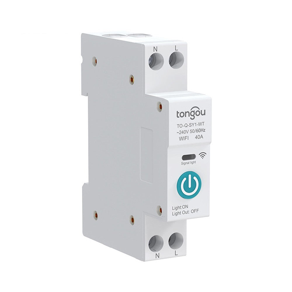 10A Tuya WiFi Smart Circuit Breaker with Wireless Remote, Alexa & Google Home Compatible, DIN Rail Switch