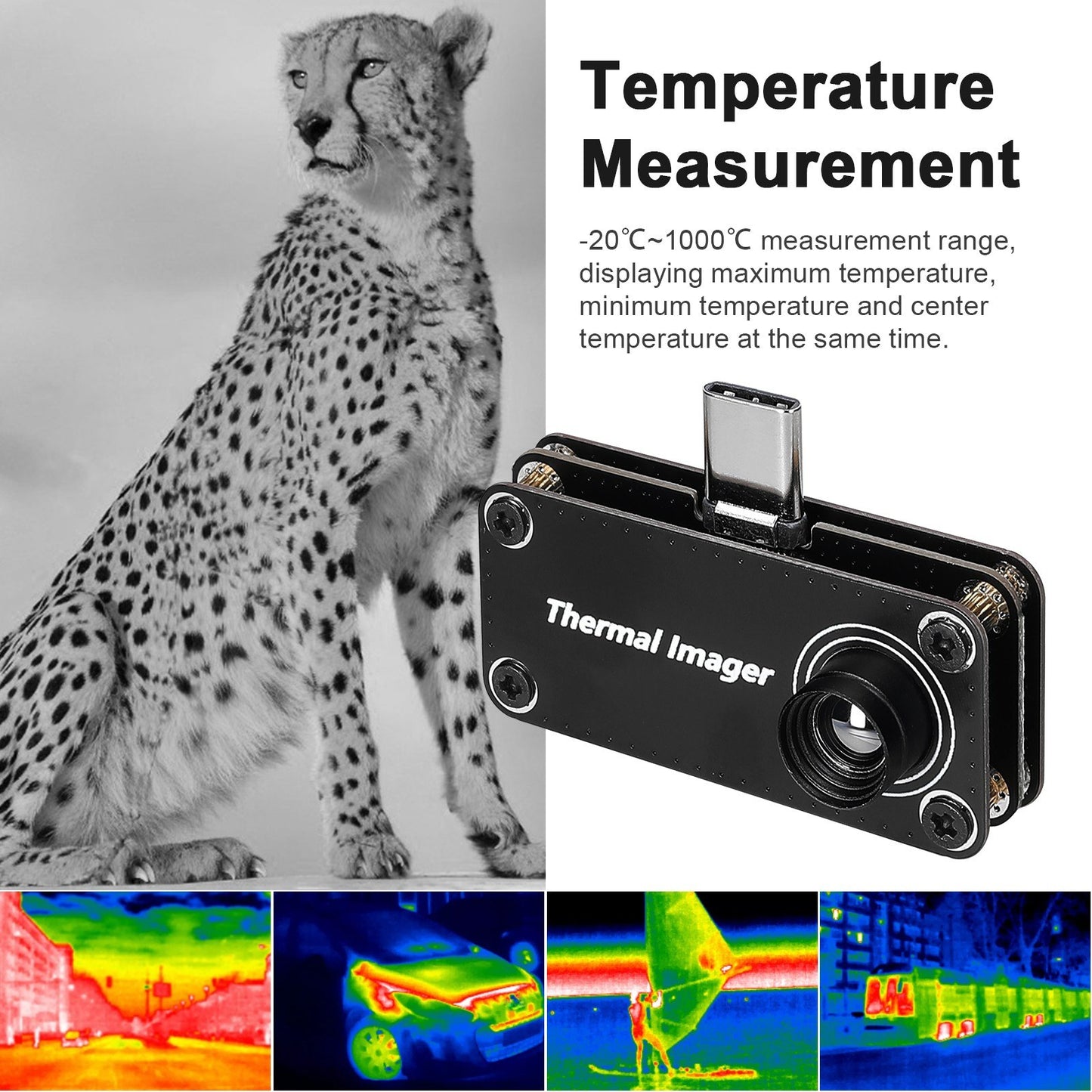 Type-C Infrared Thermal Imager 32x32 Resolution Temperature Meter for Android Phones with OTG