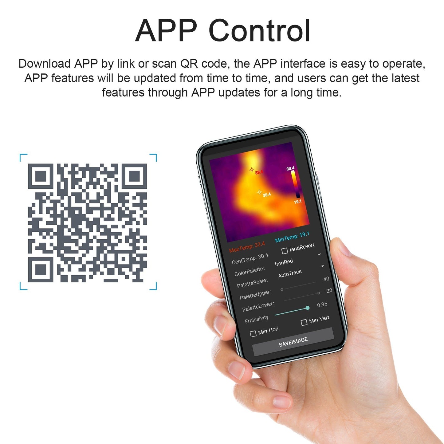 Type-C Infrared Thermal Imager 32x32 Resolution Temperature Meter for Android Phones with OTG