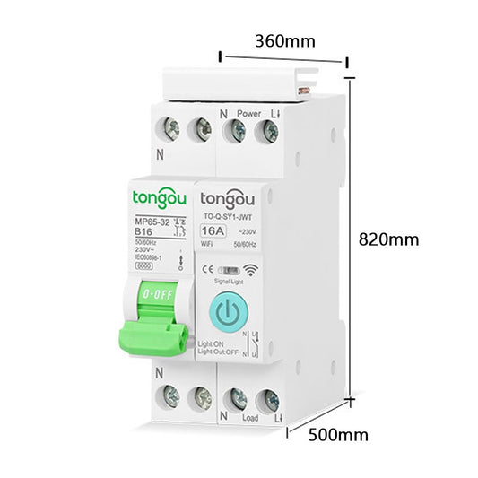 Smart WiFi Circuit Breaker 16A - Alexa & Google Home Compatible Voice Control