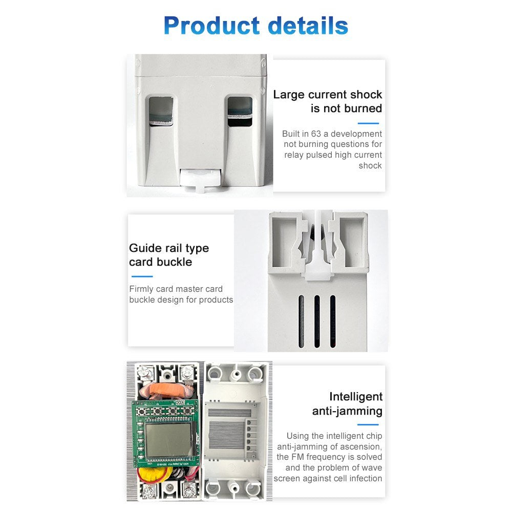Adjustable Multifunctional Electric Protector with LCD Display - Voltage, Current & Leakage Protection