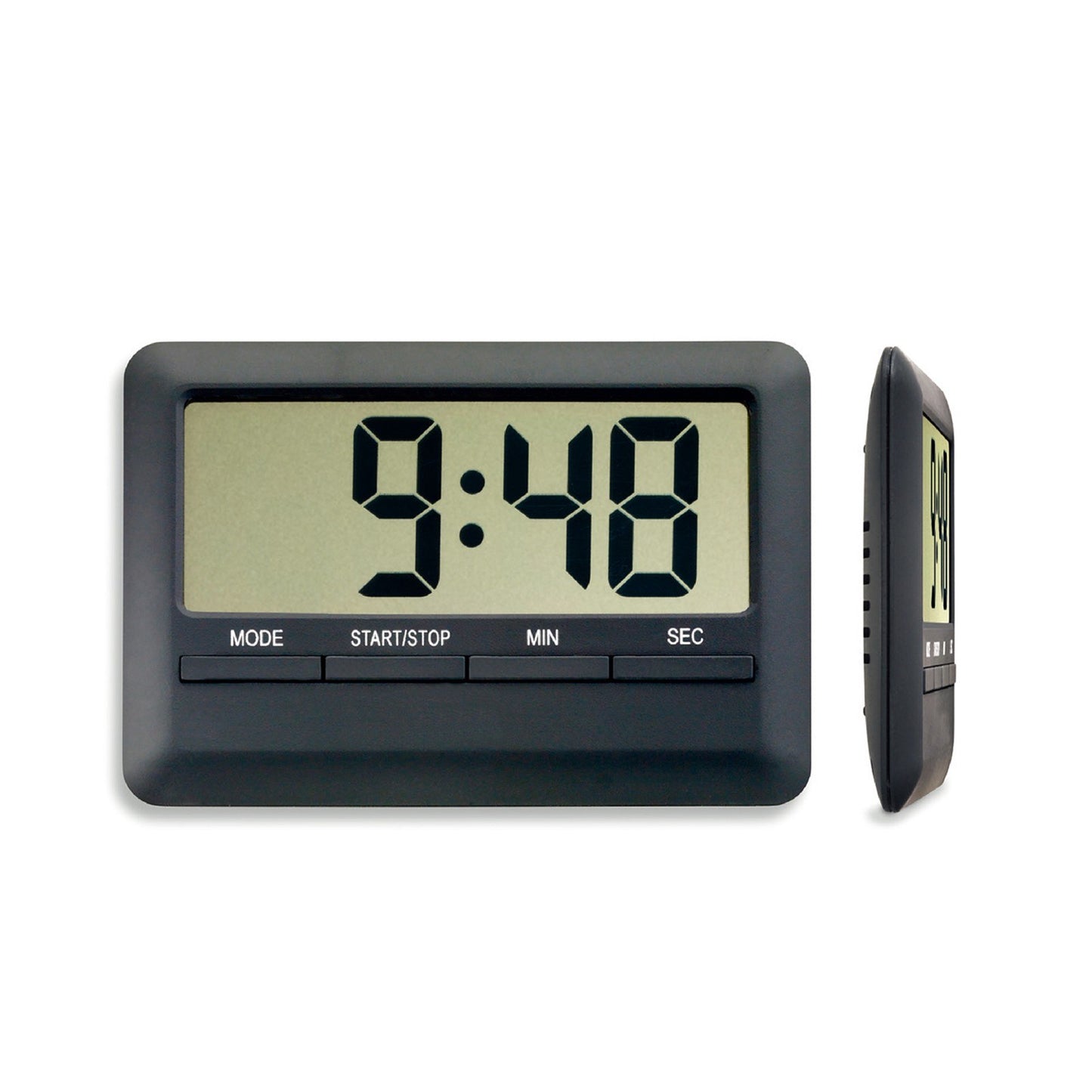 Magnetic LCD Digital Alarm Kitchen Timer Clock - Large Display, Manual Countdown, Stopwatch for Cooking, Shower, Study