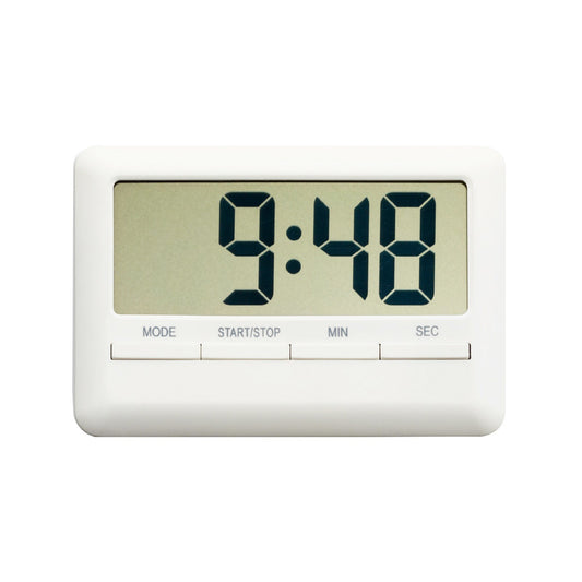 Magnetic LCD Digital Alarm Kitchen Timer Clock - Large Display, Manual Countdown, Stopwatch for Cooking, Shower, Study