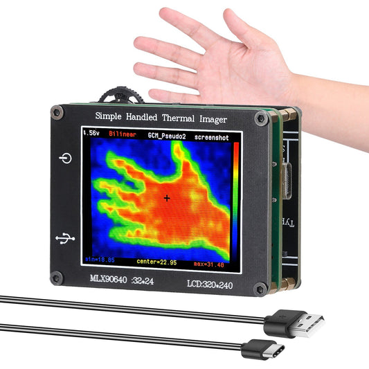 Handheld Thermal Imager: 24x32 Pixel Infrared Sensor, 240x320 Resolution, 2.0-inch LCD, -40℃ to 300℃