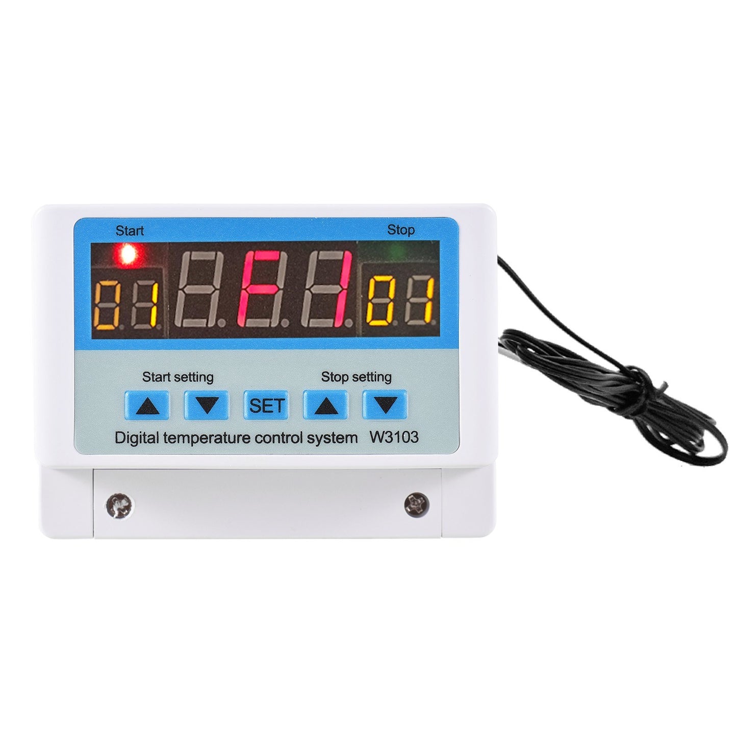 LED Digital Temperature Controller 30A AC110-220V Intelligent Thermostat with Sensor for Heating & Cooling
