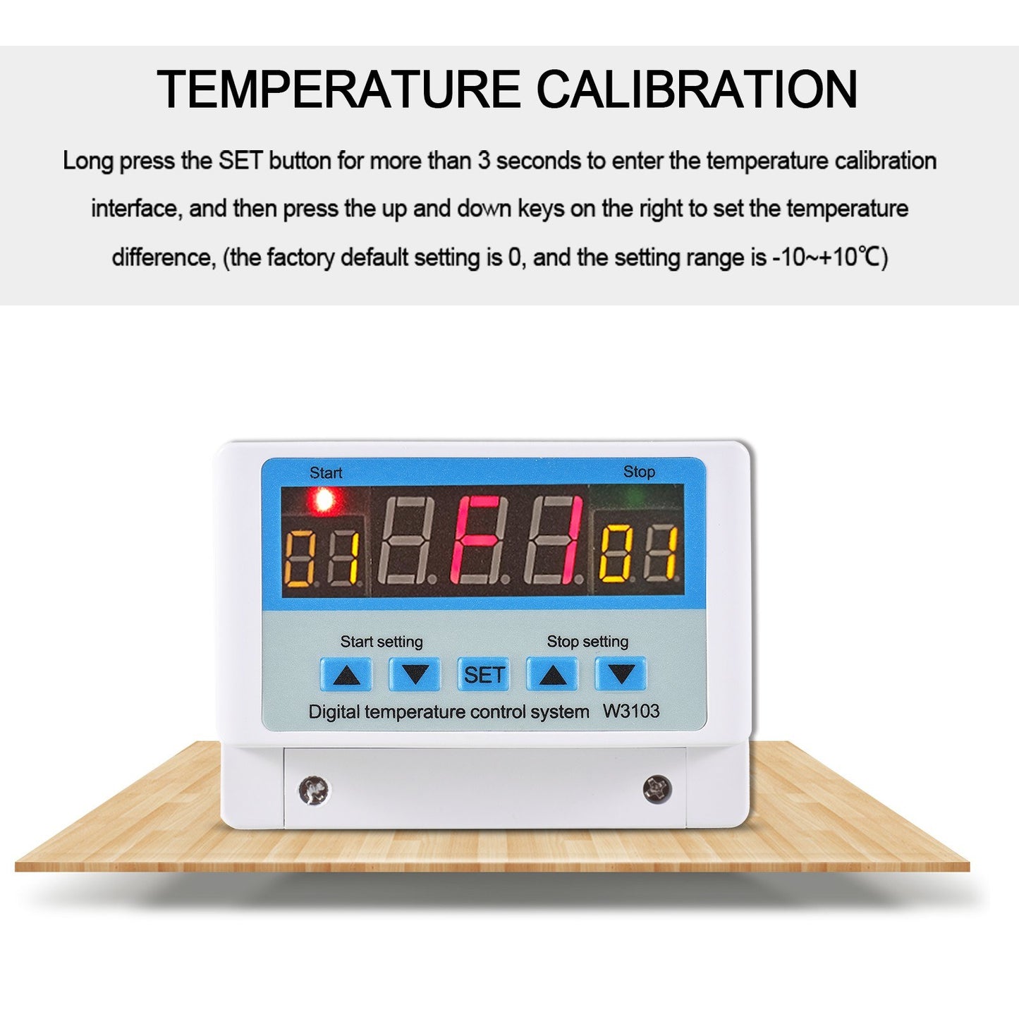 LED Digital Temperature Controller 30A AC110-220V Intelligent Thermostat with Sensor for Heating & Cooling
