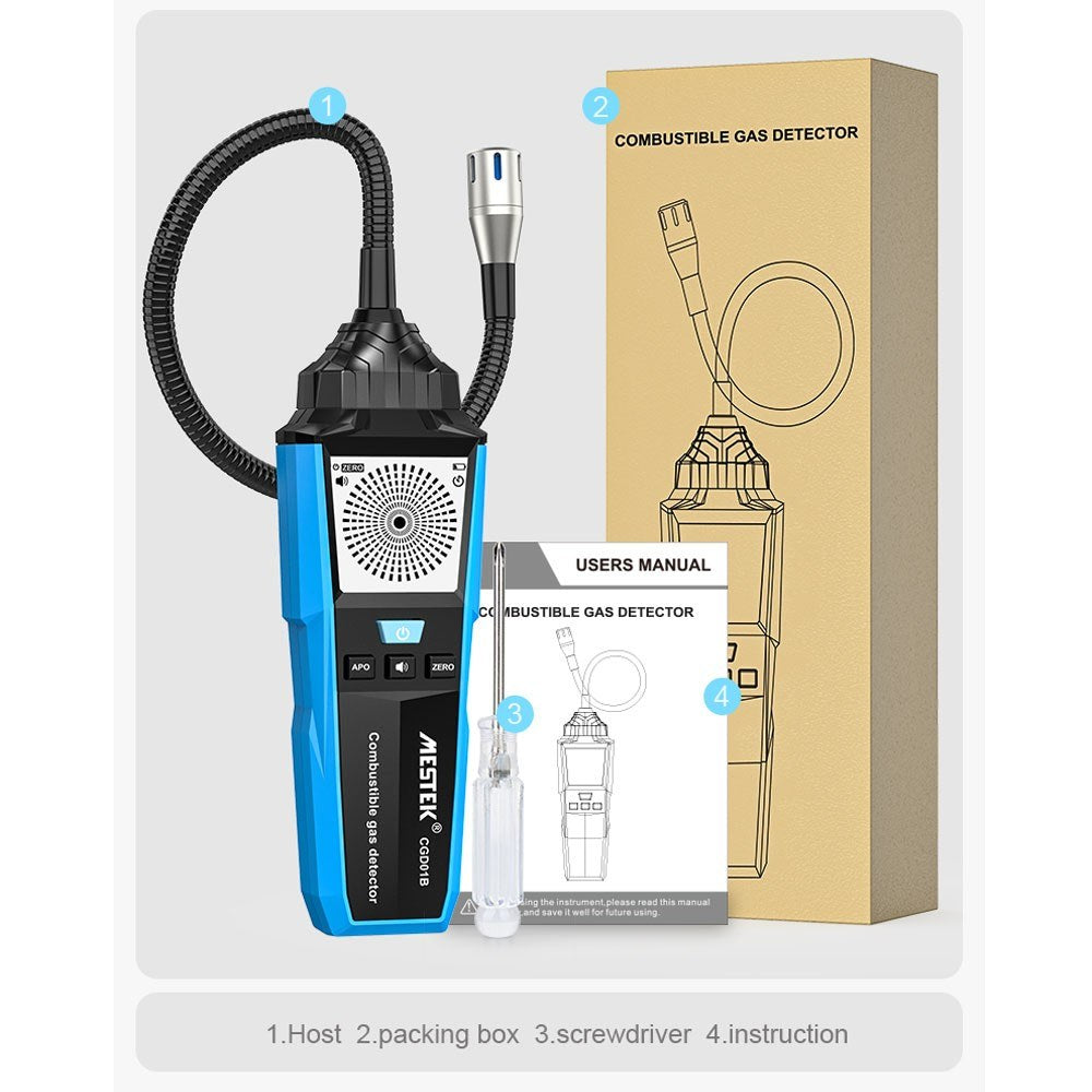 Portable Combustible Gas Leak Detector with Sound & Light Alarm