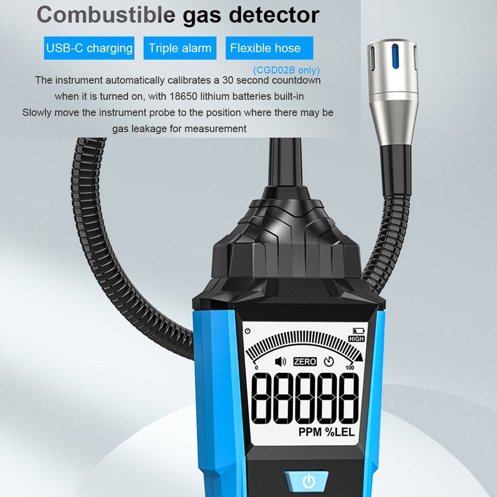 Portable Combustible Gas Leak Detector with Sound & Light Alarm