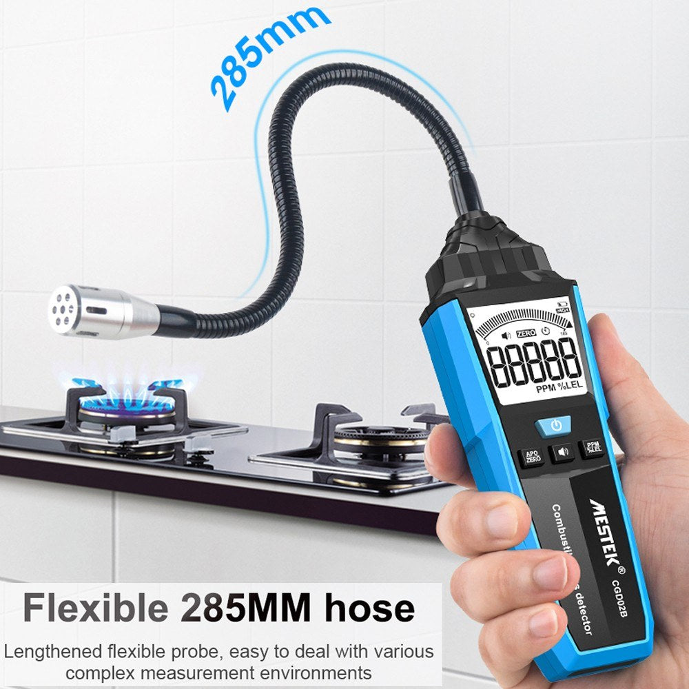 Portable Combustible Gas Leak Detector with Sound & Light Alarm