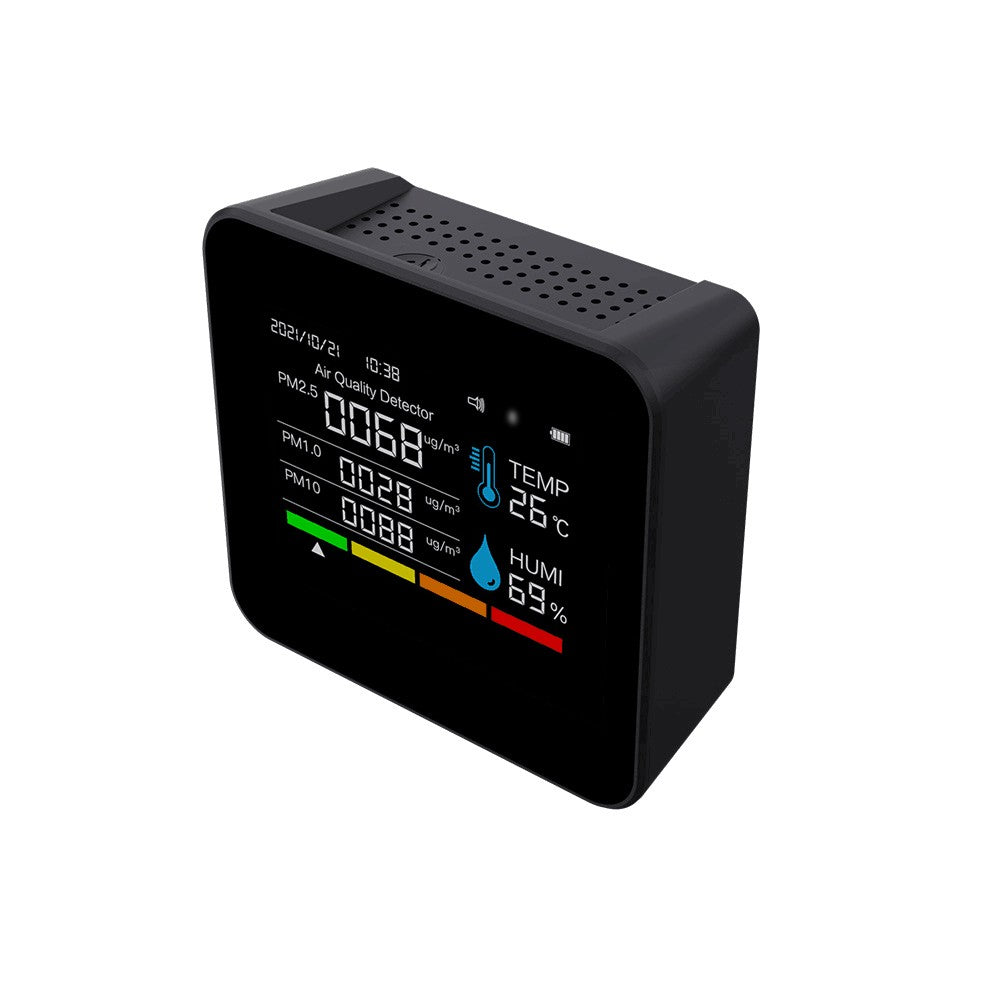 9-in-1 Air Quality Monitor with CO2 & PM Detection, APP Control & Alarm Function for Home, Office & Car