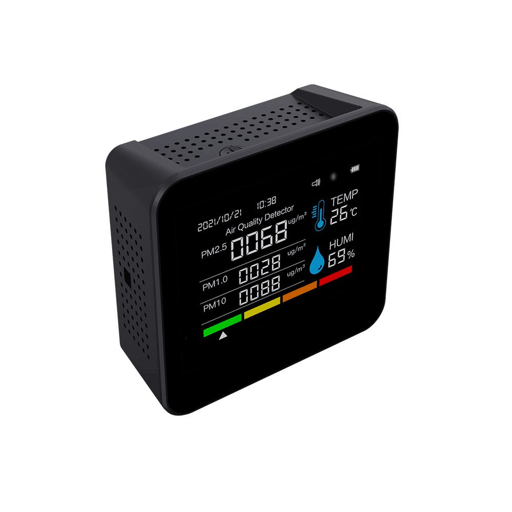 9-in-1 Air Quality Monitor with CO2 & PM Detection, APP Control & Alarm Function for Home, Office & Car