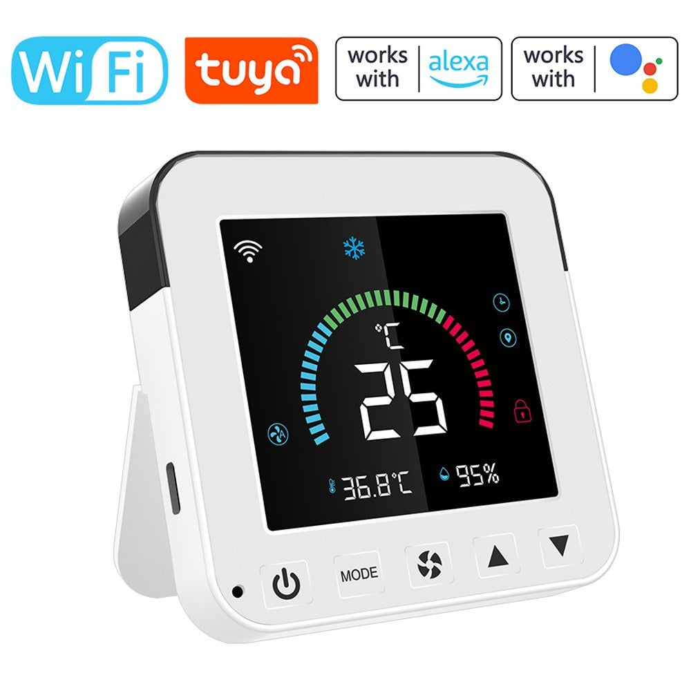 Tuya Smart WiFi Temperature & Humidity Controller with Infrared, USB Power, LCD Backlit Display & APP Remote Control for Home & Bedroom