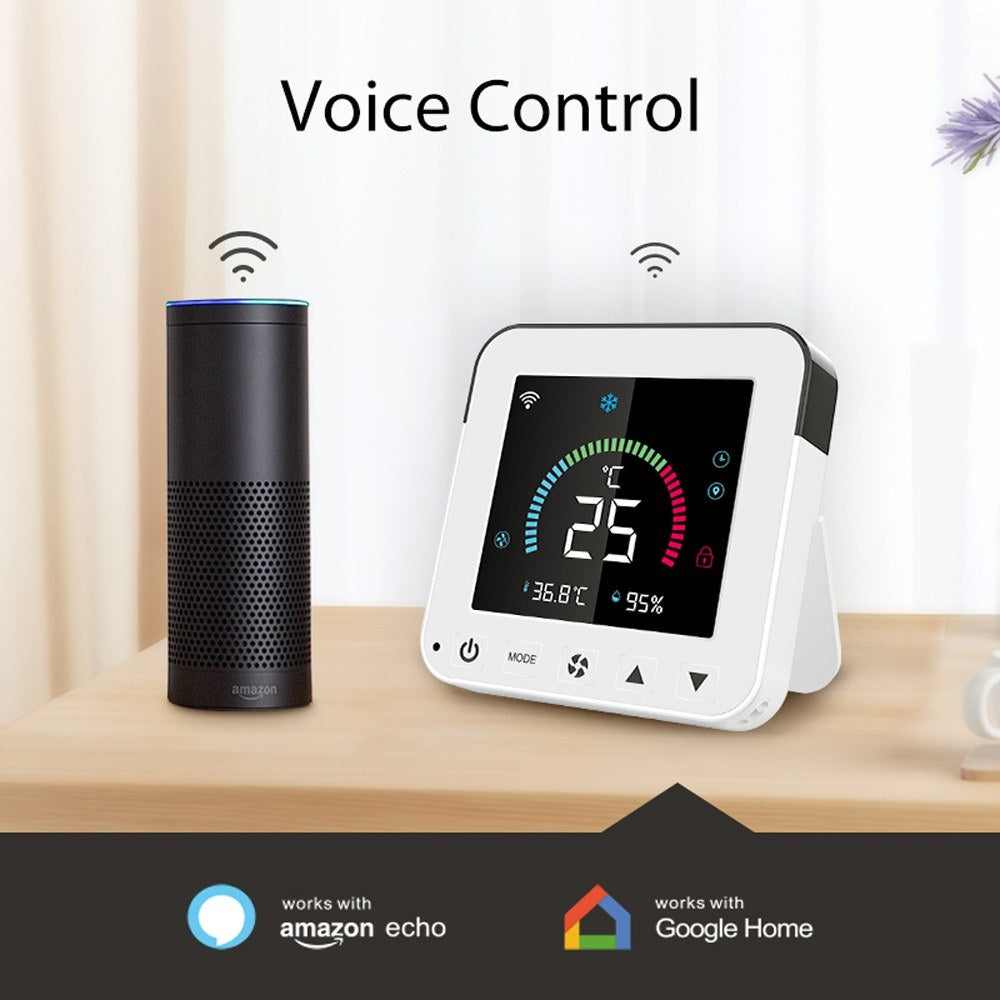 Tuya Smart WiFi Temperature & Humidity Controller with Infrared, USB Power, LCD Backlit Display & APP Remote Control for Home & Bedroom