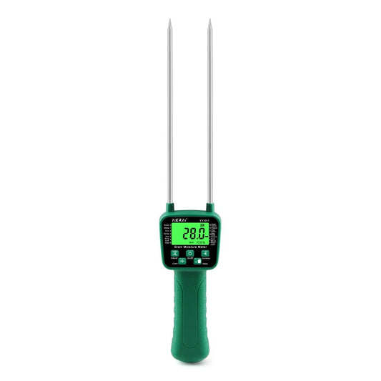 High Sensitivity Digital Grain Moisture Meter: Cereal Hygrometer with Voice Alarm & Metal Probe for Corn, Rice, Wheat, Bean