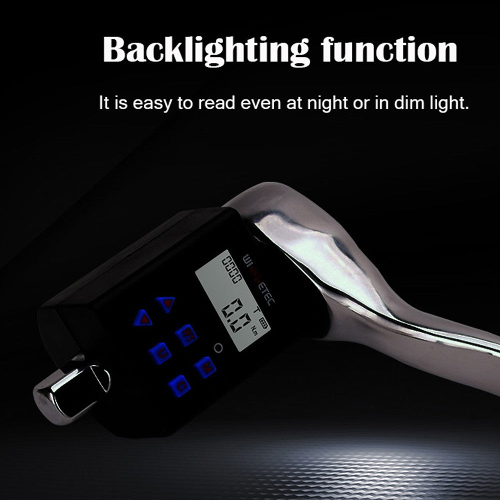 Digital Torque Meter with Backlight, Dual Modes, Four Units, & Audible/Visual Alarm