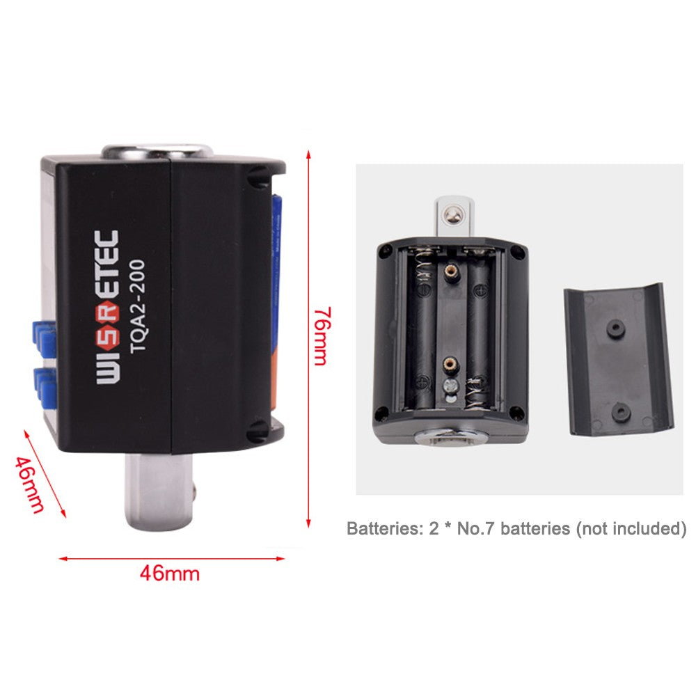 Digital Torque Meter with Backlight, Dual Modes, Four Units, & Audible/Visual Alarm