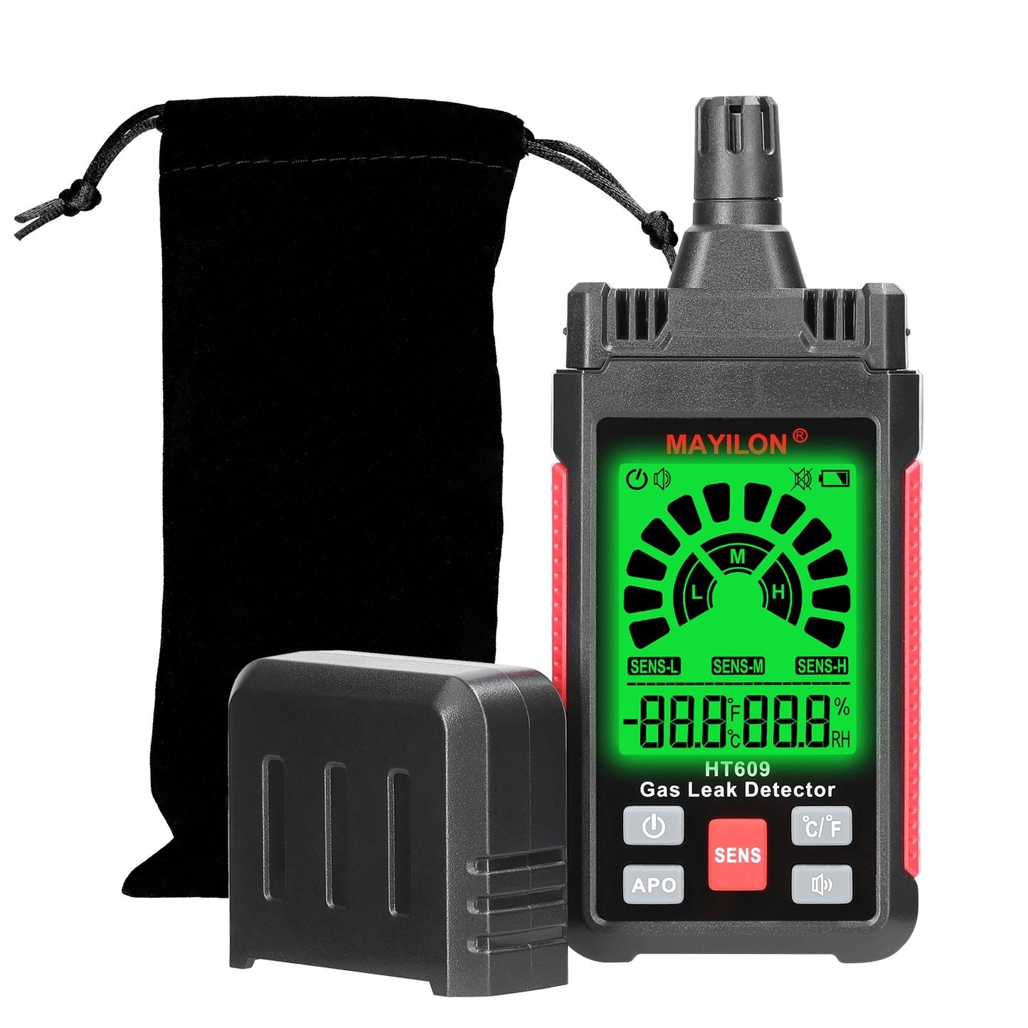 Portable Combustible Gas Leak Detector & PPM Meter Analyzer Pen
