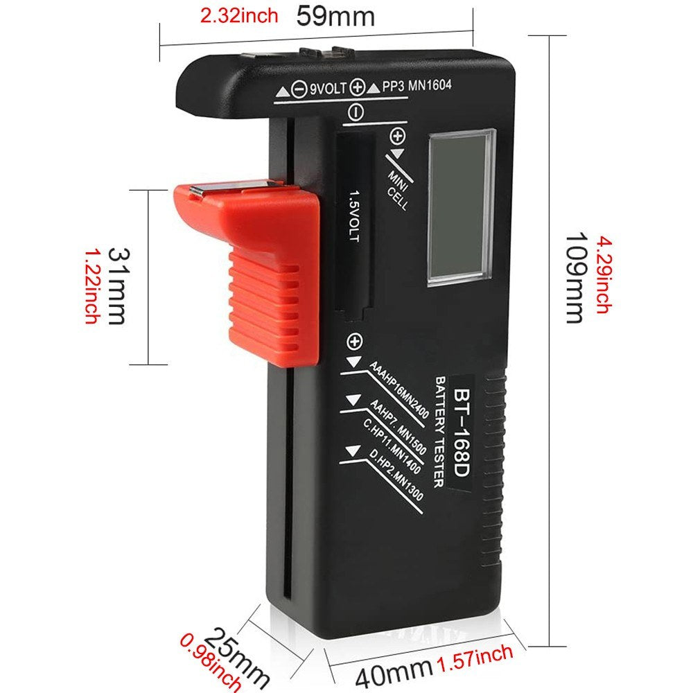 Compact Lithium Battery Voltage Meter - Portable Capacity Indicator & Volt Monitor