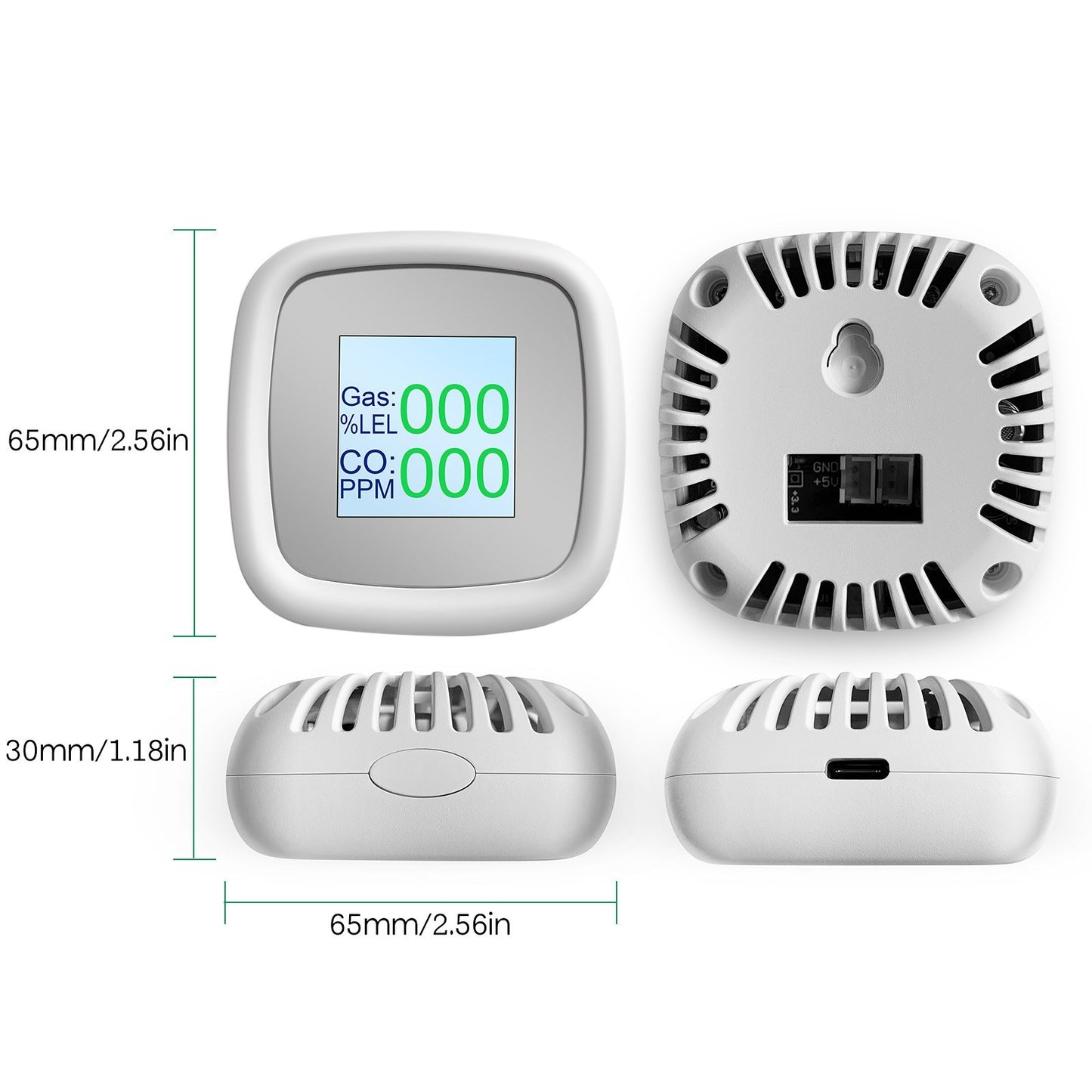 Smart Combustible Gas Detector (WiFi & Non-WiFi Versions) – Tuya SmartLife APP Alerts, Sound Alarm