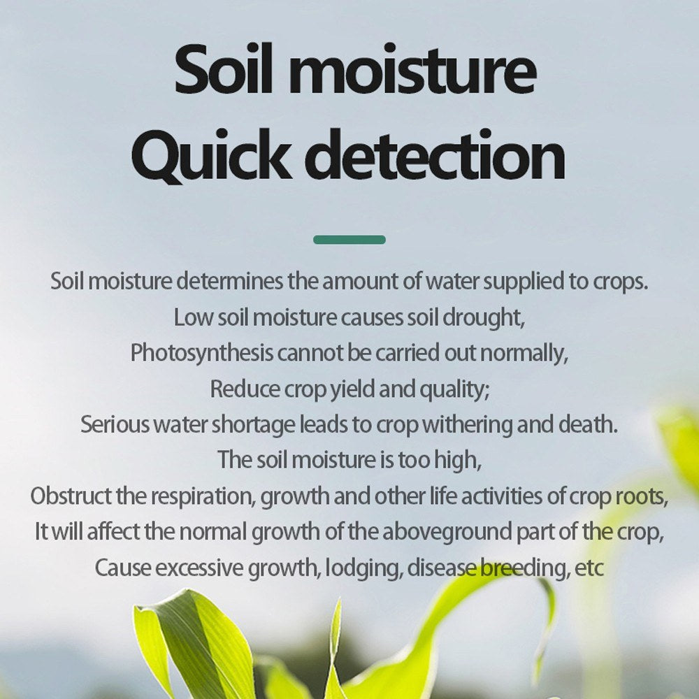 High Accuracy Soil pH and Moisture Tester Gauge for Garden Plants