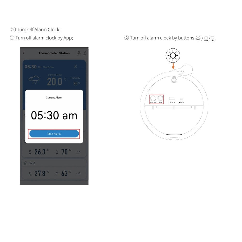 Tuya WiFi Smart Weather Station with 3-Day Forecast, Wireless Thermometer & Hygrometer