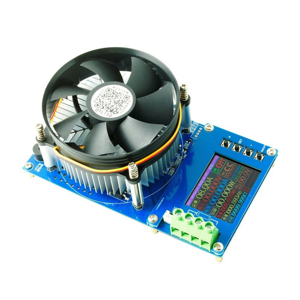 Adjustable 150W 20A Electronic Load with 2.4 TFT Display, USB Lithium Battery Capacity Tester & Discharge Meter