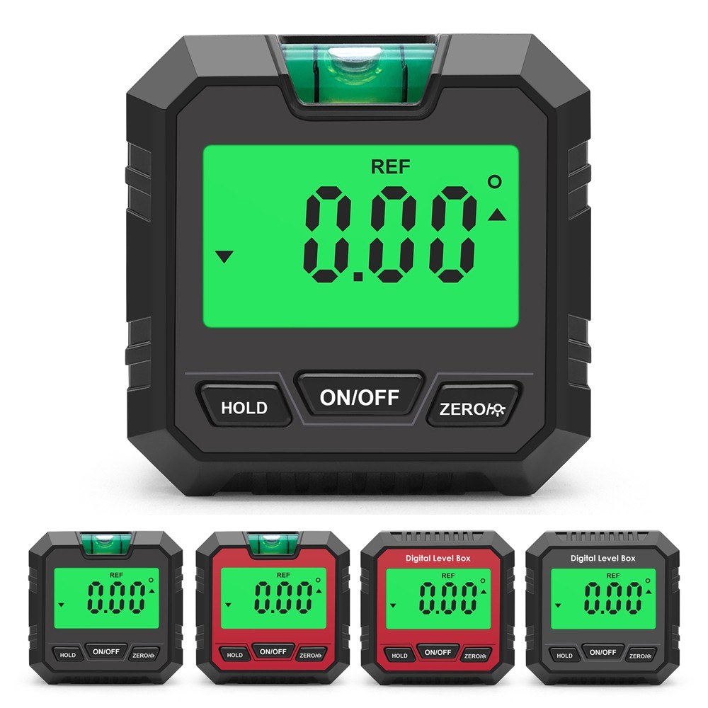 Digital Magnetic Angle Meter with LCD Backlight for Incline Measurement and Slope Conversion (Excludes Spirit Bubble)