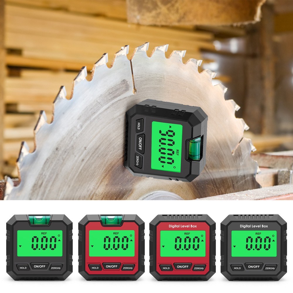 Digital Magnetic Angle Meter with LCD Backlight for Incline Measurement and Slope Conversion (Excludes Spirit Bubble)