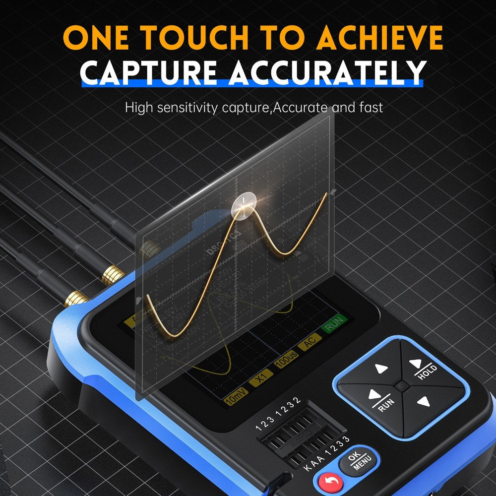 FNIRSI DSO-TC3 3-in-1 Digital Oscilloscope & Transistor Tester with Signal Generator & 2.4 TFT Display (Standard)