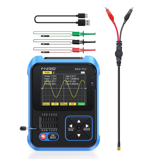 FNIRSI DSO-TC3 3-in-1 Digital Oscilloscope & Transistor Tester with Signal Generator & 2.4 TFT Display (Standard)
