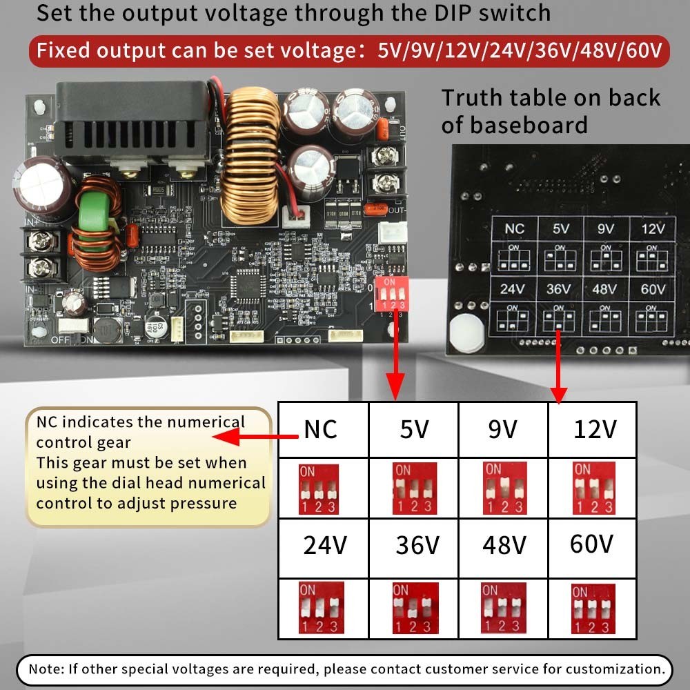 Adjustable LCD Display DC Power Supply 20A 1200W Step-down Module with Constant Voltage & Current