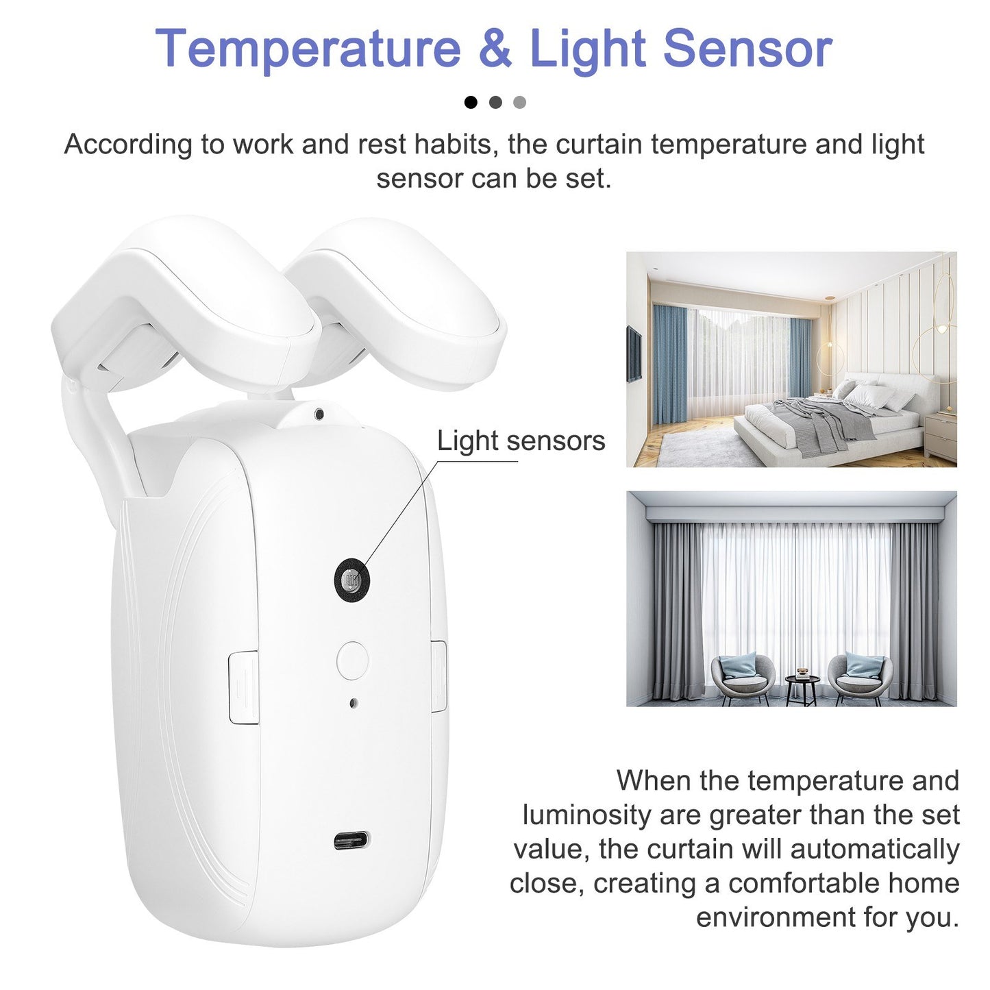 Smart Curtain Opener Set: 2PCS Tuya BT Motor, APP Remote, Alexa & Google Home Compatible