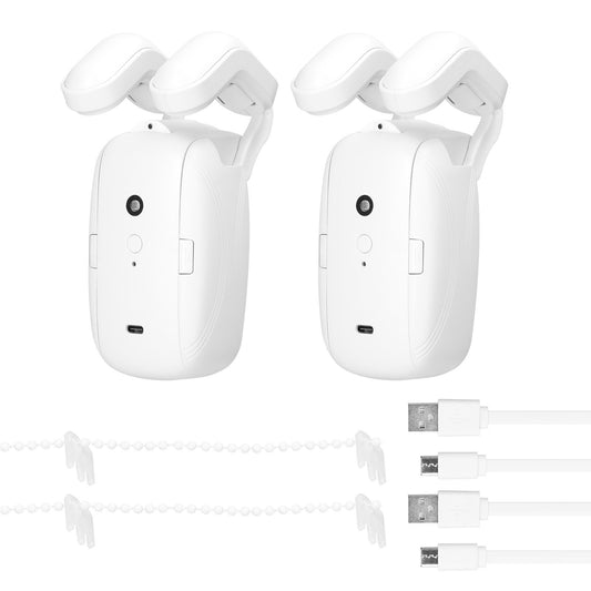 Smart Curtain Opener Set: 2PCS Tuya BT Motor, APP Remote, Alexa & Google Home Compatible