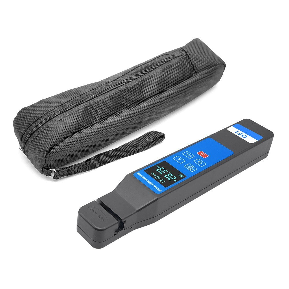 4-in-1 Fiber Optic Identifier with LCD Display & 10mW Visual Fault Locator for 0.25-3.0mm Fibers