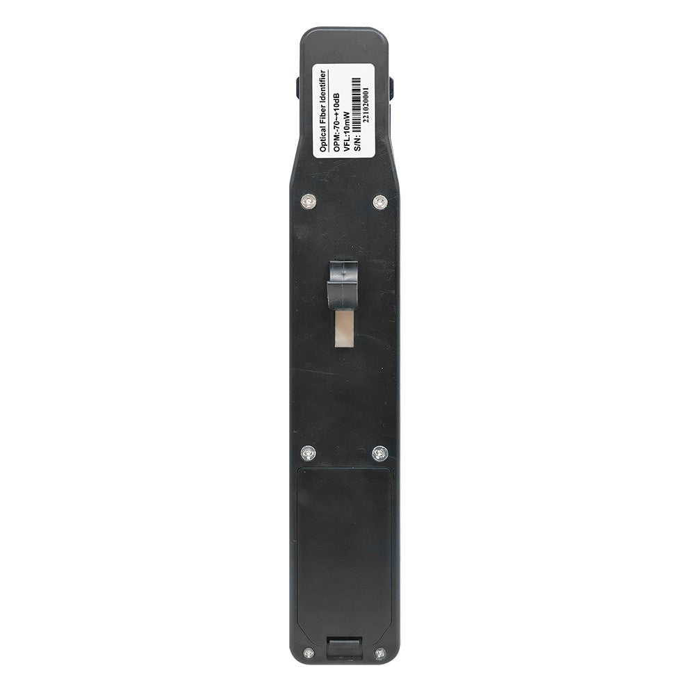 4-in-1 Fiber Optic Identifier with LCD Display & 10mW Visual Fault Locator for 0.25-3.0mm Fibers