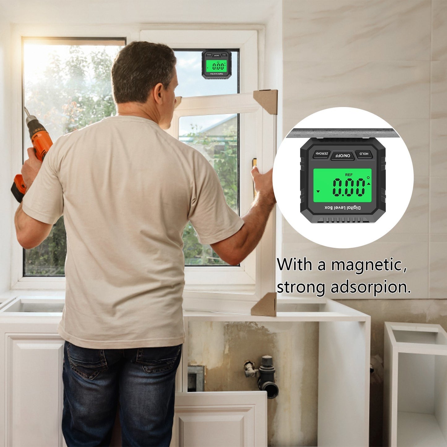 Magnetic Digital Inclinometer Angle Finder Level Gauge (No Bubble)