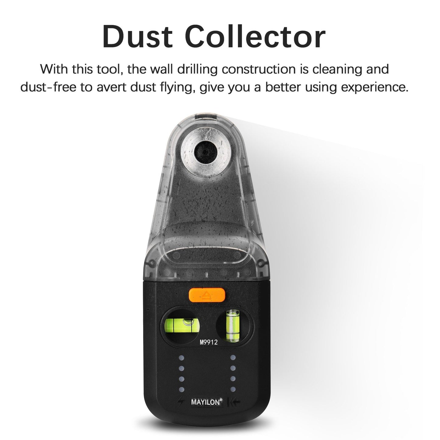 Dual Function Electric Drilling Dust Collector & Laser Level Bracket with 5m Red Laser