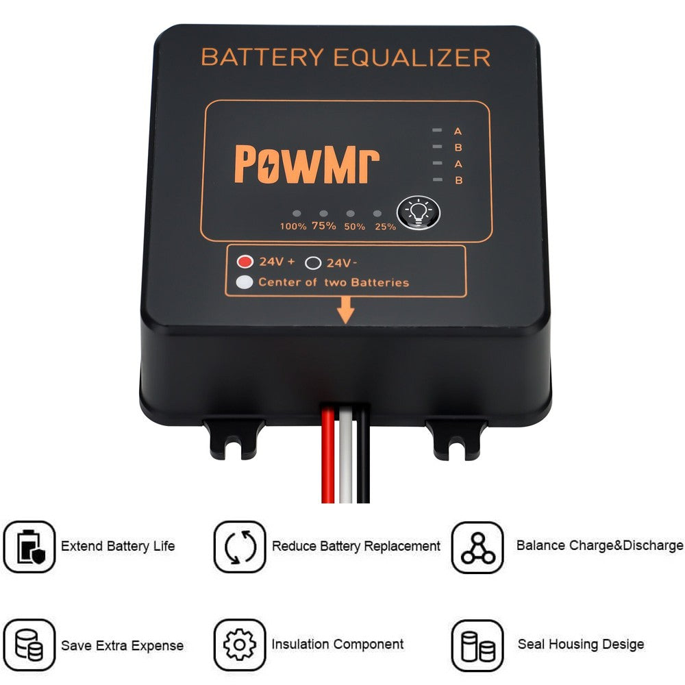24V Battery Balancer & Recharger Controller for Gel Lead-Acid Batteries