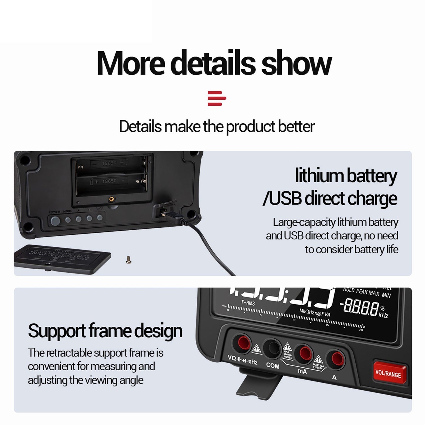 ANENG 2-In-1 Bluetooth Speaker AC/DC Bench Multimeter, 19999 Counts True-RMS Voice Broadcast (Non-Rechargeable)