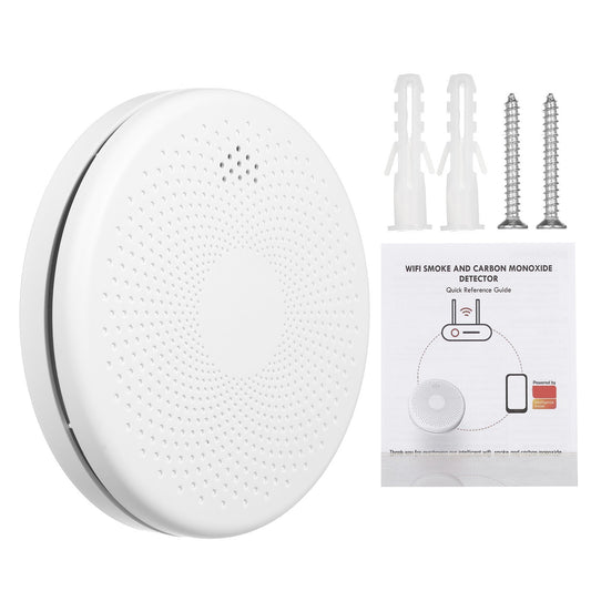 2-in-1 Smart Smoke & CO Alarm Sensor with WiFi for Home & Commercial Use