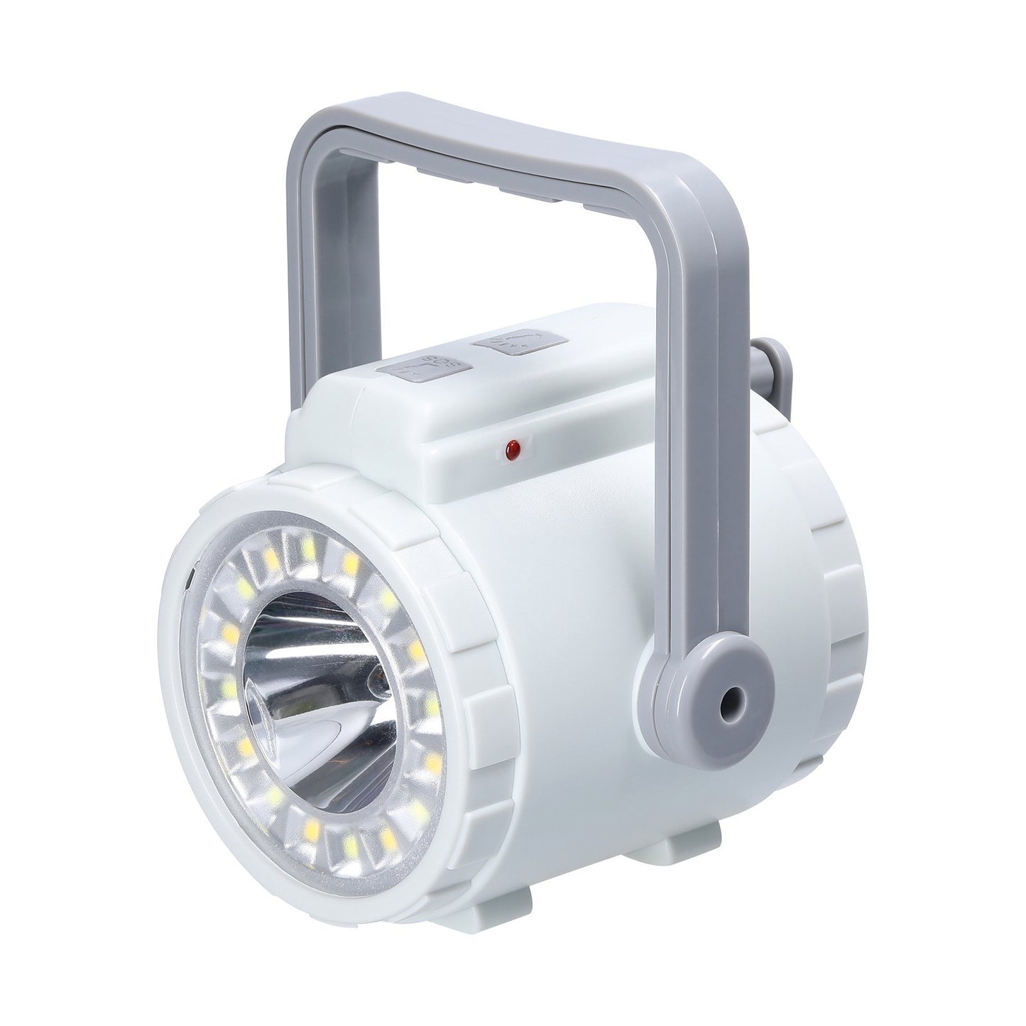 3-in-1 Portable Camping Lamp: Hand Crank Tent Light, Searchlight, SOS Flashlight with Adjustable Three-Color Temperatures