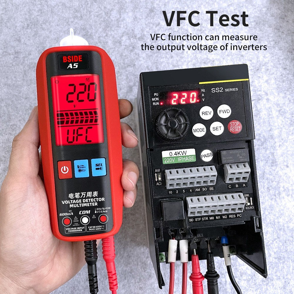 Professional Digital Multimeter - Voltage, Current, Resistance, Frequency, Diode, Temperature, Capacitance Measurement Tester with Backlit Display